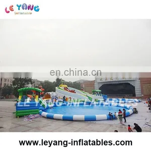 Factory Price Mobile Land Water Amusement Park With Water Pool thumbnail-2