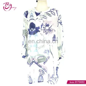 2017 Premium Popular Style Ladies Fashion White Cotton Tops thumbnail-2