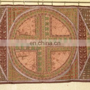 Designer Wholesale Old Silk Cotton Patchwork Wall Hangings Tapestry Runner thumbnail-1