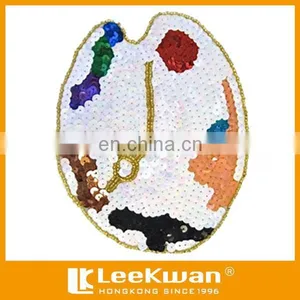 Hamburg and Chips Sequined Embroidery Patch Design, Fashion Food Sequin Embroidery Patch, Sequin Design thumbnail-5