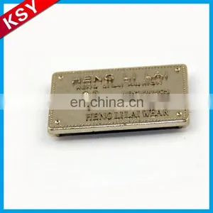 Custom Metal Garment Clothing Labels With Engraved Logo thumbnail-2