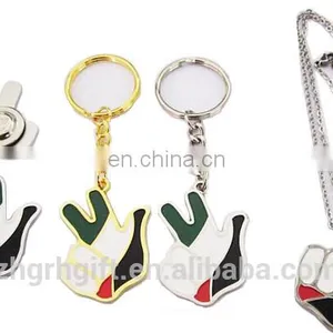 Die Cut UAE Victory Three Finger Hand Gold Sliver Badge Pin Badge Sets thumbnail-1