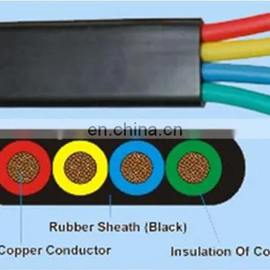 Water Resistant Flat PVC/RUBBER 3/4 Core Submersible Pump CABLE Price thumbnail-4
