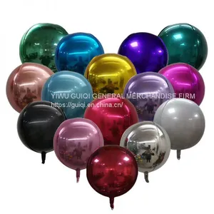 New Arrival 22 Inch Round 4D Balloon Multi-colors in Stock Fast Delivery Hot Sale thumbnail-1