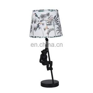 Cute Monkey Shape Resin Base Customized Modern Hotel Nightstand Desk Lamps for Bedroom thumbnail-6