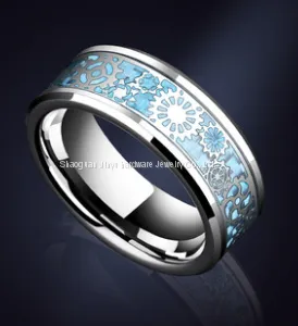 Colored Silver Foil Tungsten Gold Ring thumbnail-2