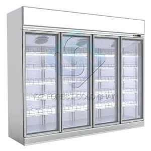 New Design Supermarket Equipment Freezers Double Door Freezer Refrigerator Display Chiller Made in China thumbnail-2