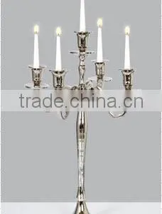 5 Lite Chrome Plated Wedding Candelabra thumbnail-1