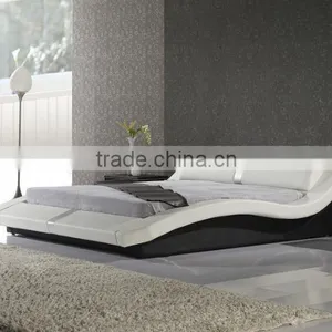 Classic Leather Bed With Leather Button, Cheap King Size Soft Bed thumbnail-1
