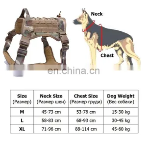 Outdoor Training Big Dog Harness Adjustable Non Pull Tactical Vest Military Dog Harness Tactical Military Dog Harness Vest thumbnail-5