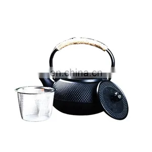 Luxurious Cast Iron Thick Teapot With Tea Strainer Cast Iron Teapot With Steel Handle thumbnail-1