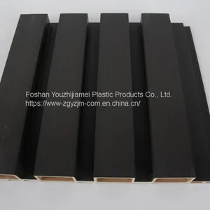 YZJM PVC WPC Wall Panel For Home Decor European 3D Design Wooden Grain Fluted Interior Decorative Wall Board thumbnail-1