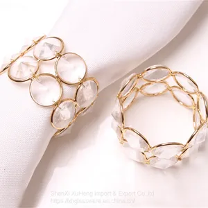 Crystal Napkin Rings Beads Sparkly Table Dinner Napkin Holders for Wedding Centerpieces Special Occasions Festival Celebration thumbnail-1