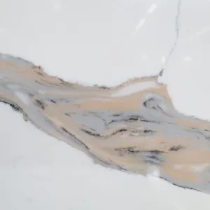 Code：7248，Calacatta Artificial Stone Quartz Slab Kitchen Countertops thumbnail-3
