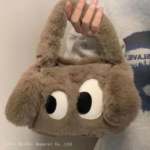 021Plush Bag Big Eyes New Large Capacity Hand Oblique Bag Ladies Light Luxury Fashion Bag thumbnail-4