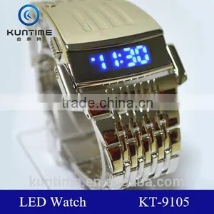 Machine Cat Head Stainless Steel Back Iron Samurai Watch Lcd Sport Watch thumbnail-1