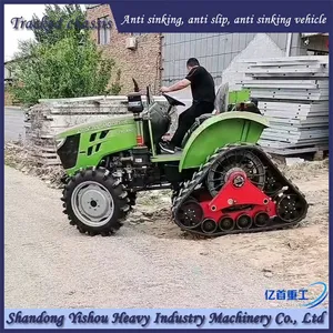 Agricultural Tractor Modified With Triangular Track Wheels for Anti-skid and Anti Sinking thumbnail-3