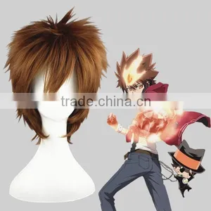 High Quality 35cm Short Straight Sekai Ichi Hatsukoi Yanase Yuu Brown Wig Synthetic Anime Wig Cosplay Hair Wigs Party Wig thumbnail-1
