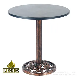 Cast Iron Base Round Table With Copper Finish Home Bar Melamine Table thumbnail-1