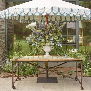 Double Top Lace Parasol Lace Irregular Custom Column Umbrella Courtyard Garden Villa Sun Umbrella thumbnail-5