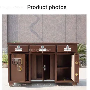China Factory Wholesales Security Office Desk With Built-in Vault, 3-Way Open (Fingerprint/Password/Key) – Ideal for Retail Chains thumbnail-3