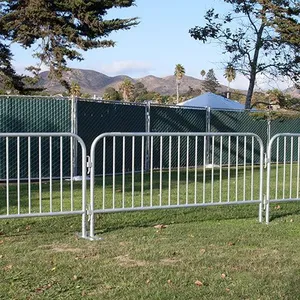 HT-FENCE Galvanized Steel Heavy Duty Metal Safety Crowd Control Barrier (Aluminum) thumbnail-2