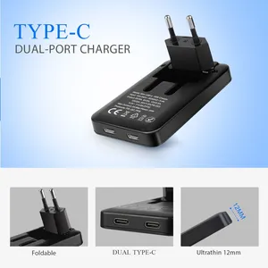 35W GaN Universal Folding Pin Power Adapter QC3.0 Slim Fast Charger Type C for Smart Phone thumbnail-3