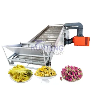 Commercial Shrimp Shell Hibiscus Flowers Cheese Mesh Belt Dryer Saffron Sugarcane Dryer EPC thumbnail-1