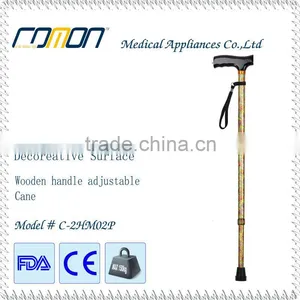 Drive Medical Adjustable Lightweight T Handle Cane With Wrist Strap, Black Wave thumbnail-1