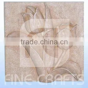 Polyresin Flower Wall Decor Plaque thumbnail-1