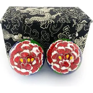 Stainless Steel Baoding Balls and Chinese Health Hand Balls With Chimes, 1.97 x 0.04 Inches; 1.28 Pounds, for Stress Relief thumbnail-2