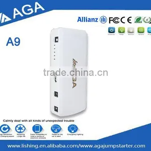 AGA A9 Hot Selling 12V Portable Car Jump Starter Power Bank for Laptop thumbnail-1
