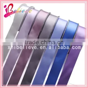 Wholesale Solid Boutique Polyester Material Double Face Satin Ribbon thumbnail-1