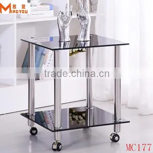 Swivel Tempered Glass Lift Top Coffee Table thumbnail-3