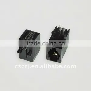 RJ11 Side Entry Modular PCB Jack Without Shield thumbnail-1