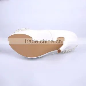 Wedding Shoes Sky-high Round Toe Platform Girl High Heels Women Pumps Shoes thumbnail-6