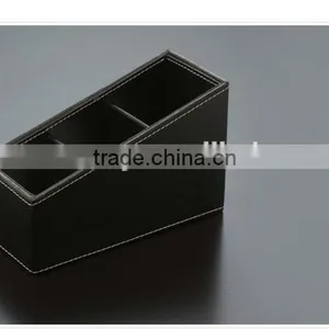 Pu Faux Leather Storage Holder , Remote Control Desk Organiser for Cosmetic Holder for Home and Office ,hotel in Daily Needs thumbnail-5