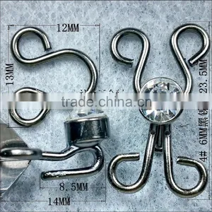 2 Pillar Sedex Audited Factory Rhinestone Metal Hook and Eyes Closures thumbnail-3