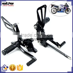 ARS-K1 Top Quality CNC Alloy Aluminium Adjustable Motorcycle Foot Rests for Suzuki GSX-R750/600 thumbnail-1