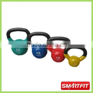 Color Half Vinyl Kettle Bells With Fixed Size of Handle Kettle Dumbbell With Vinyl Cover thumbnail-1