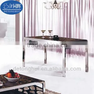 Metal Dining Table,with Stainless Steal Base(CT-824#) thumbnail-1