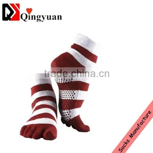 Custom Cotton Anti-Slip Five-toe Socks Non Skid Non-Skid Sock Rubber Socks Sport Socks Jump Socks Trampoline Grippy Socks thumbnail-1