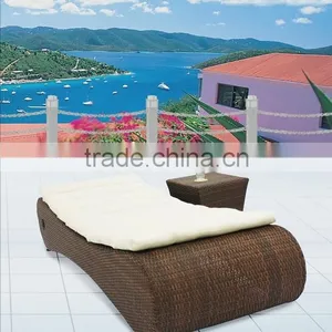 Outdoor Rattan Sun Lounge Furniture With Cushion thumbnail-1
