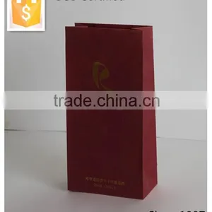 Golden Hot Stamping Wine Paper Bag thumbnail-1