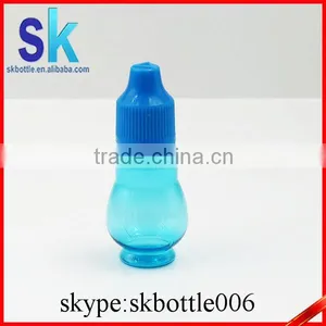 10ml Blue PET e Liquid Plastic Bottles Child Tamperproof Cap With Press in Tip thumbnail-1