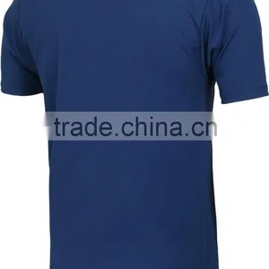 92% Polyester 8% Spandex (Lycra) Crew Neck Short Sleeve Navy Blue Compression Shirt / Rash Guard thumbnail-2