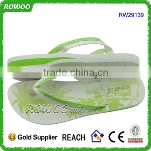 White and Green Low Price Ladies Sandals Girl Latest Flat Sandals thumbnail-4