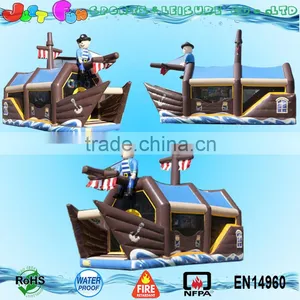 Giant Inflatable Shooting Combo Castle for Sale thumbnail-1