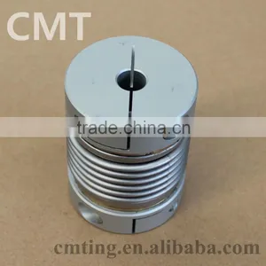 Aluminium Alloy Transmission Bellows Shaft Coupling Flexible Clamping Type thumbnail-1