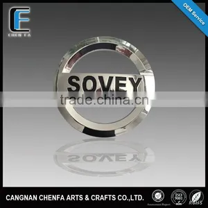 Custom ABS Plastic Chrome Emblem Round Car Logo Badges thumbnail-1